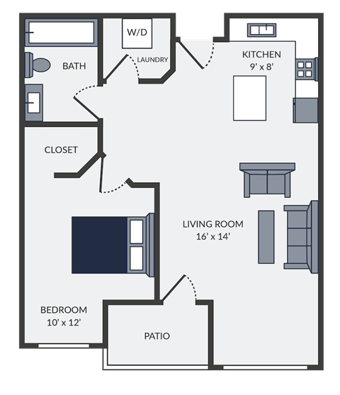 a floor plan of a bedroom apartment